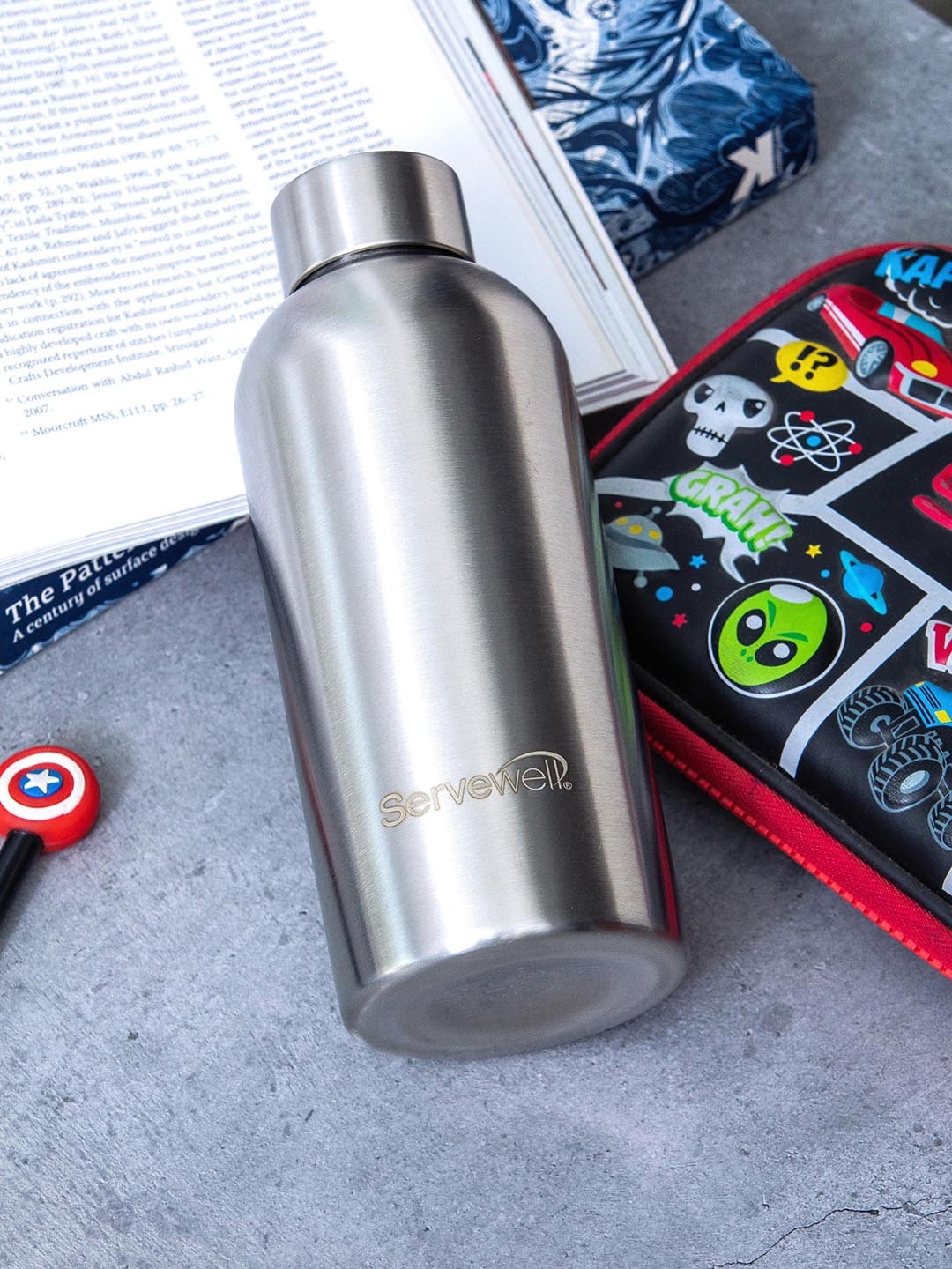 

Servewell Osaka Steel Toned SS Single Stainless Steel Water Bottle 675ml