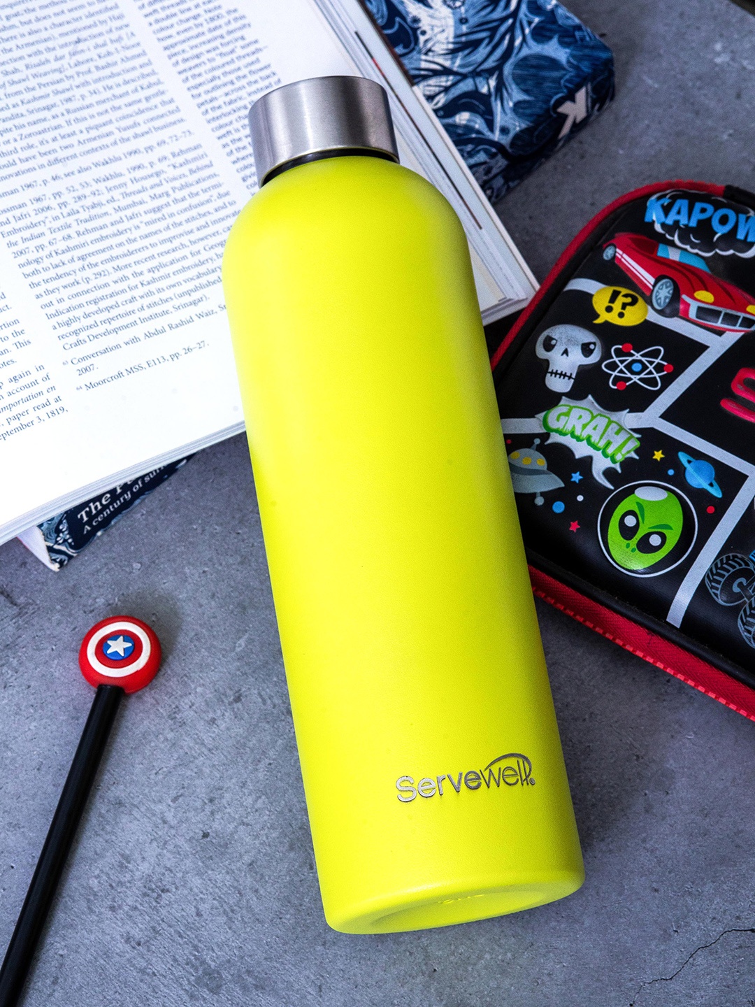 

Servewell Sports Osaka Lime Green Single Wall Stainless Steel Water Bottle - 900 ML