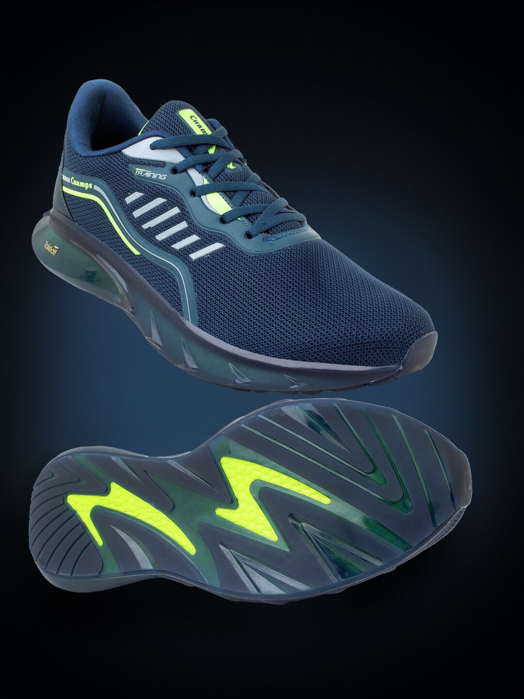 

Champs Men Mesh Running Non-Marking Shoes, Blue