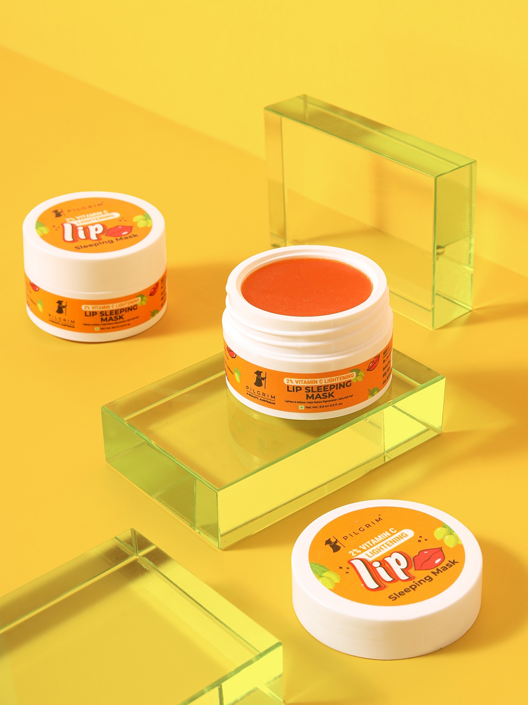 

Pilgrim 2% Vitamin C Lightening Lip Sleeping Mask with Kakadu Plum & Lime Pearl - 9 ml, Orange