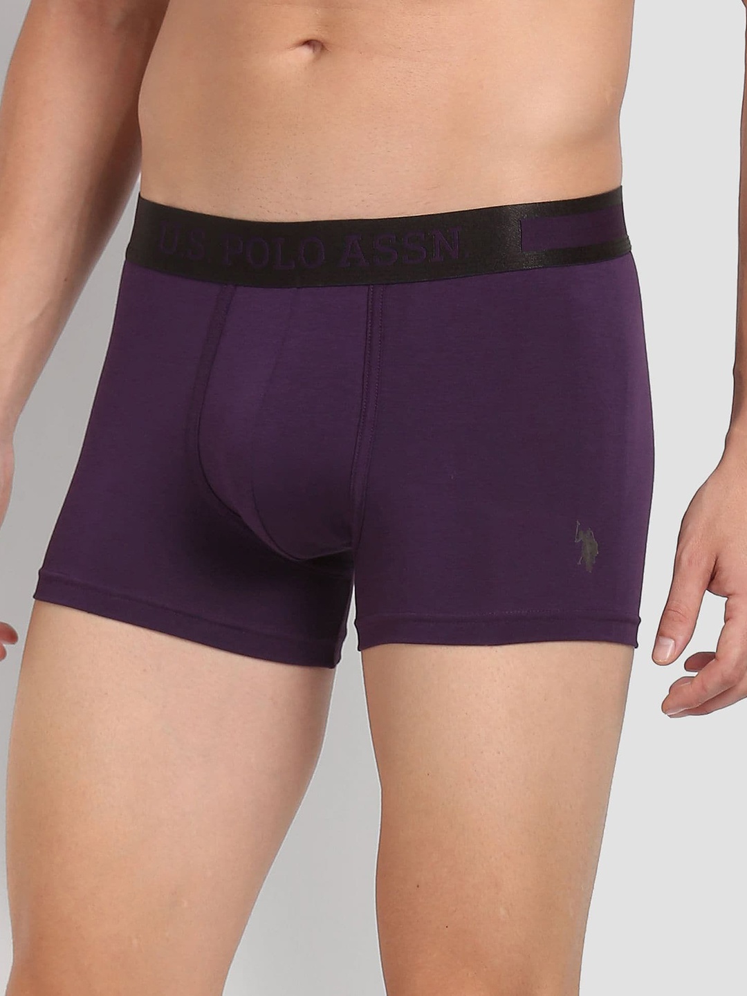 

U.S. Polo Assn. Mid Rise Premium Trunks- PT001-U02-PL, Purple