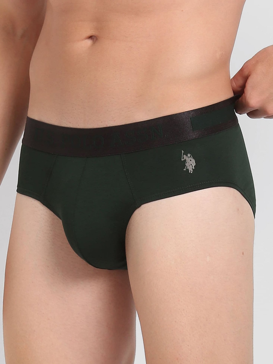 

U.S. Polo Assn. Men Green Basic Briefs PB001-D07-PL