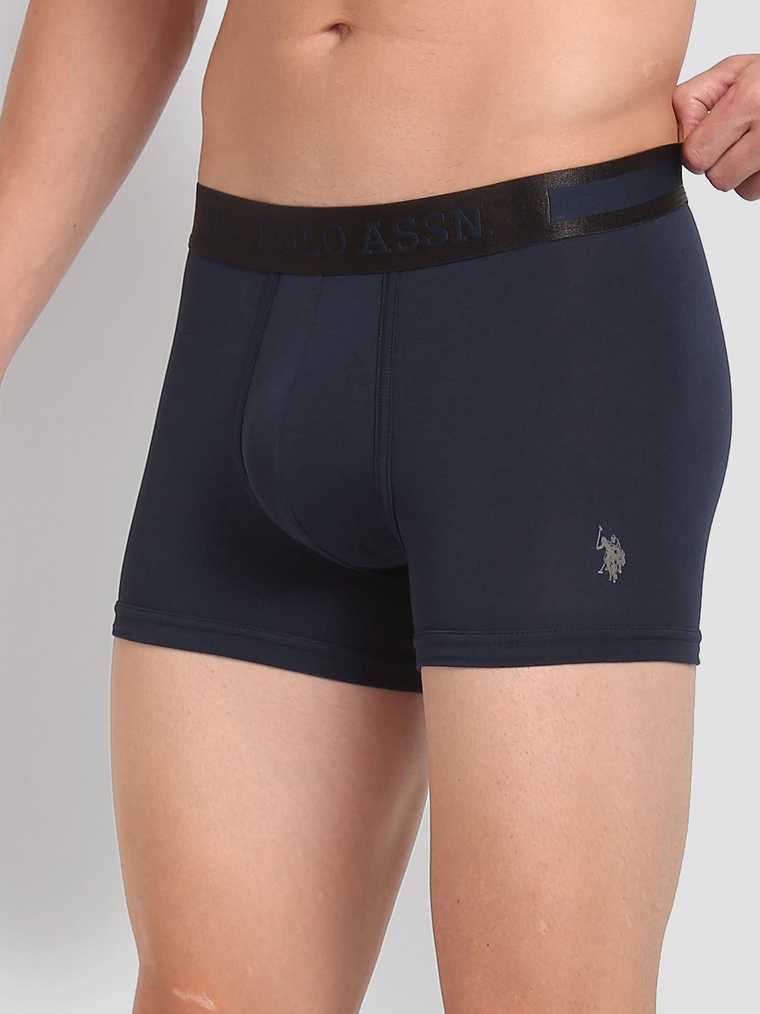 

U.S. Polo Assn. Premium Brand Printed Mid Rise Trunk PT001-195-PL-Navy, Navy blue