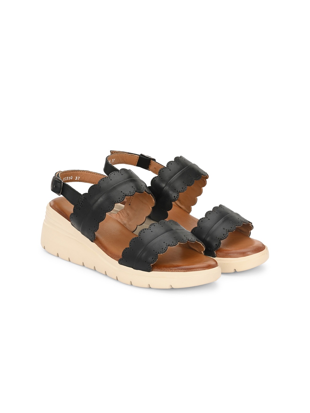 

Delize Leather Comfort Heels With Backstrap, Black