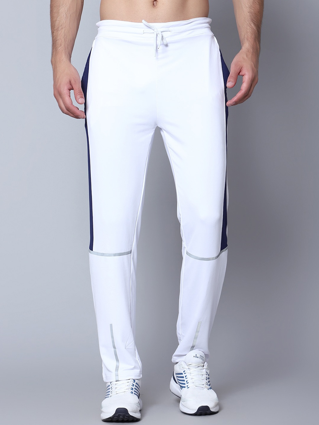 

Shiv Naresh Men Colourblocked Mid-Rise Track Pants, White