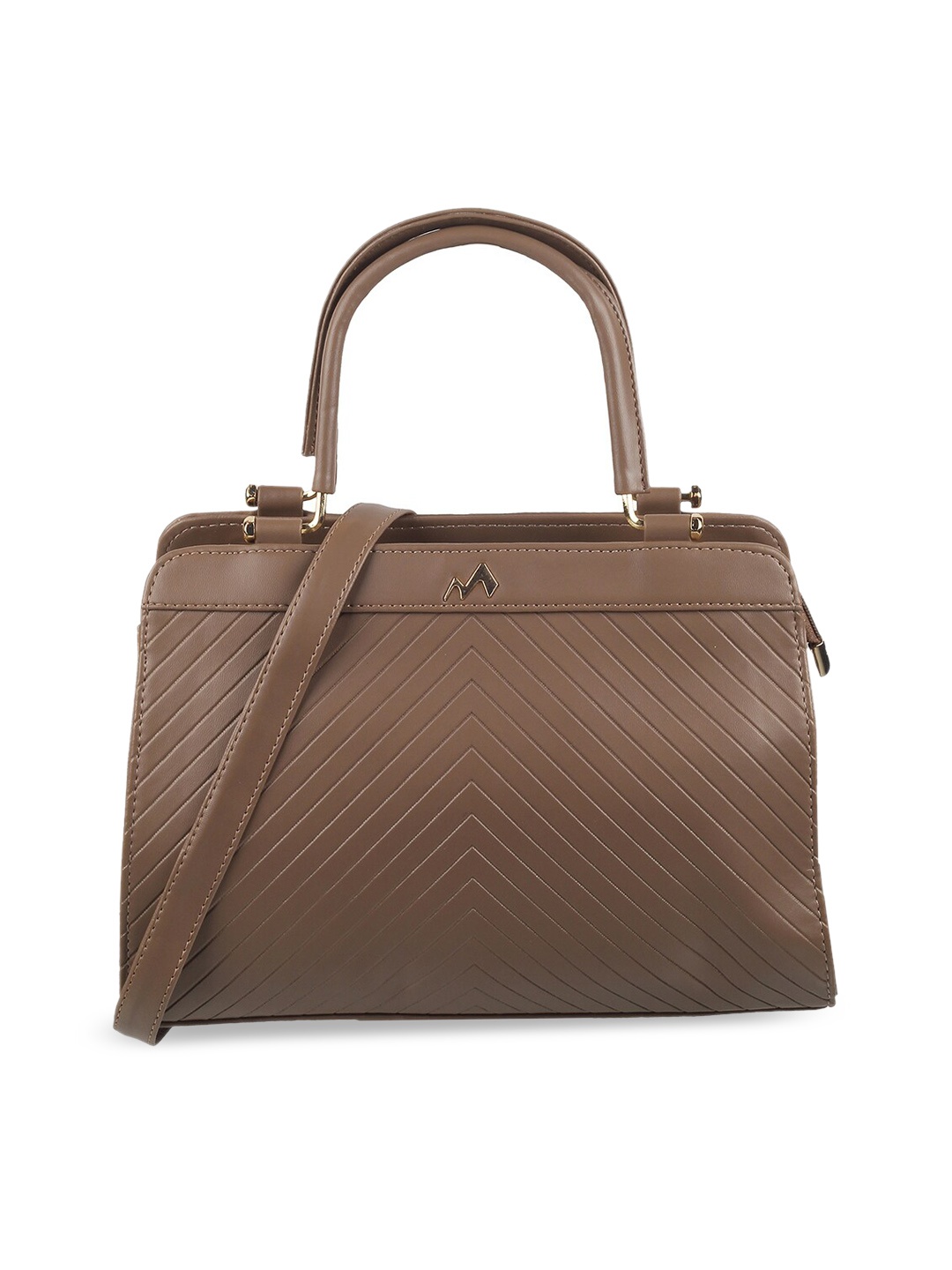 

Metro Textured Structured Handheld Bag, Brown