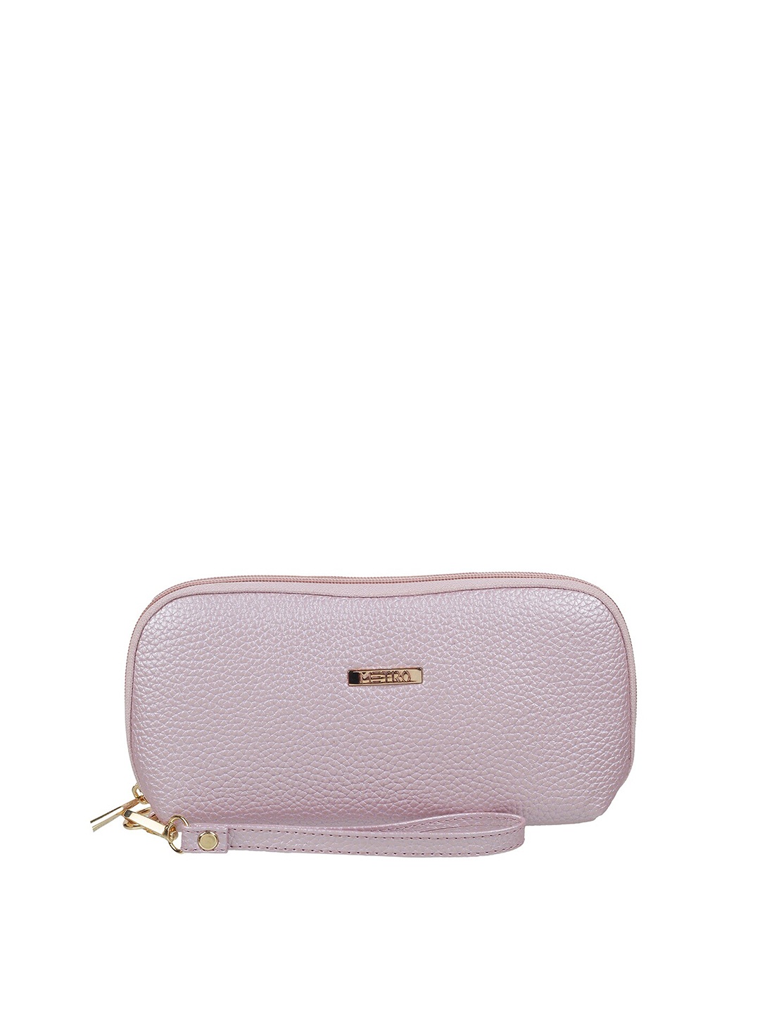 

Metro Women Textured Wallet with SIM Card Holder, Purple