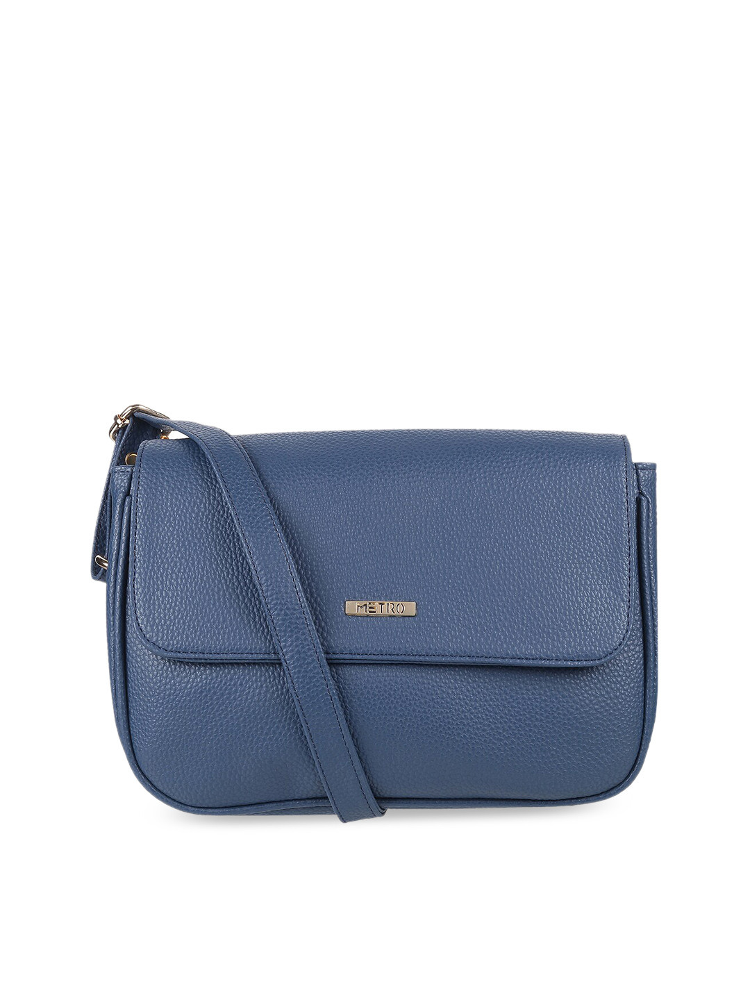 

Metro Textured Structured Sling Bag, Blue