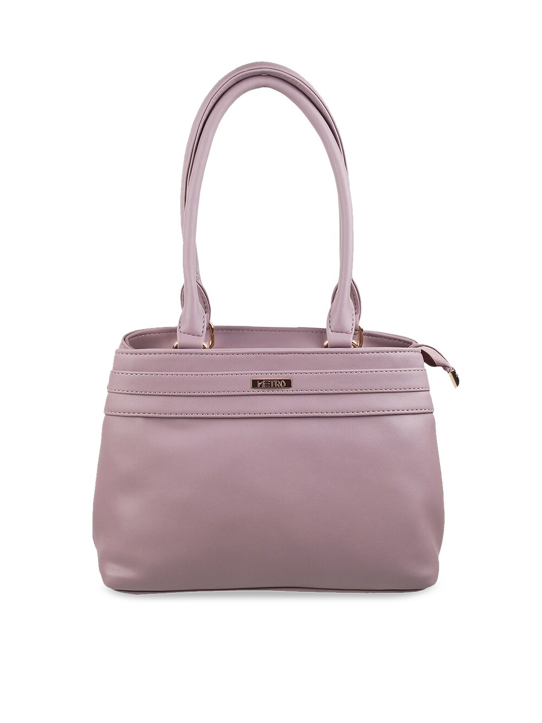 

Metro Textured Structured Shoulder Bag, Purple
