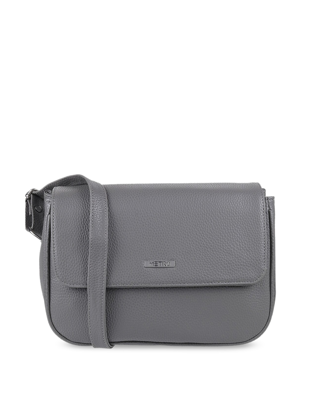 

Metro Textured Structured Sling Bag, Grey