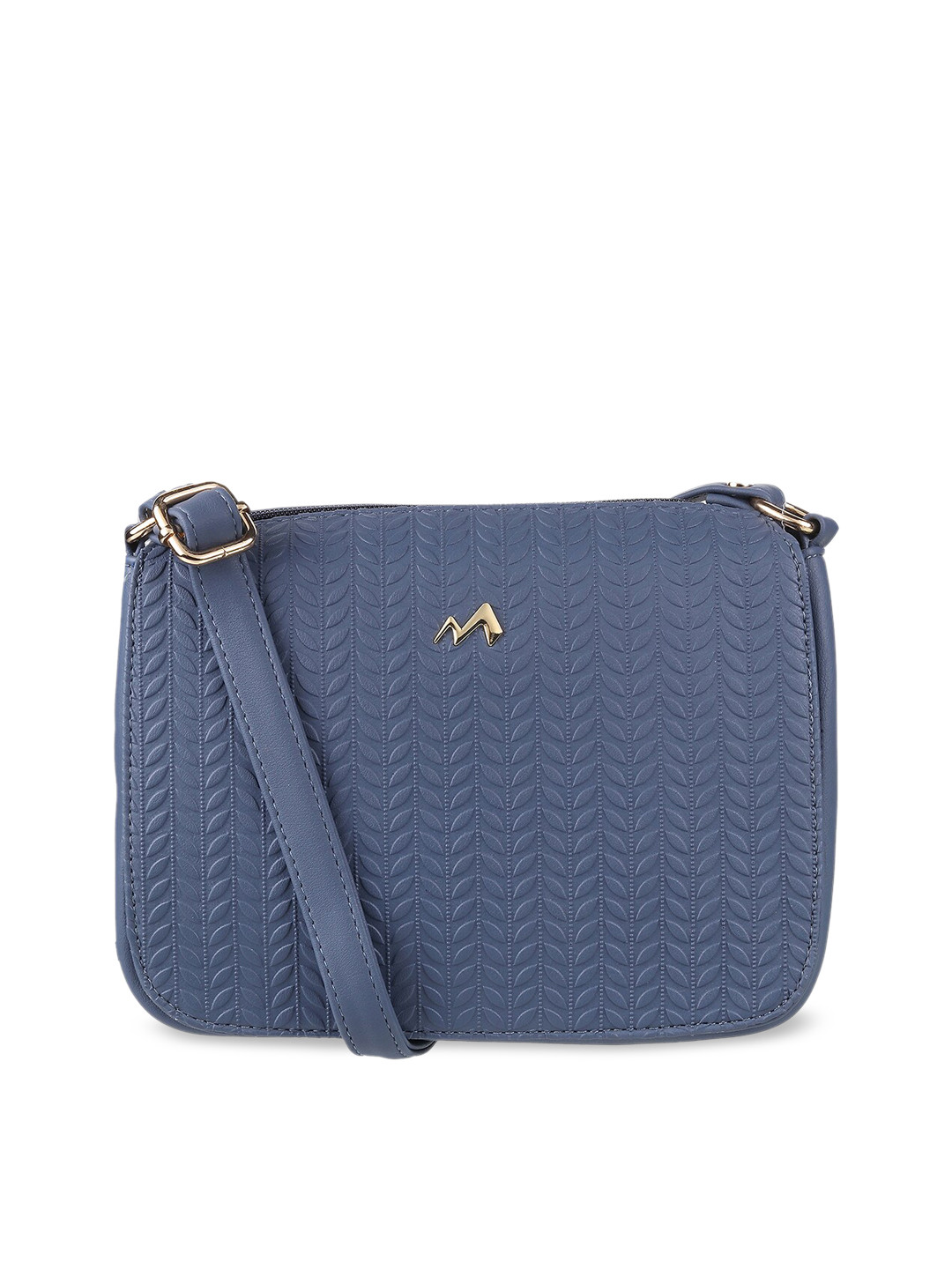 

Metro Textured Structured Sling Bag, Blue