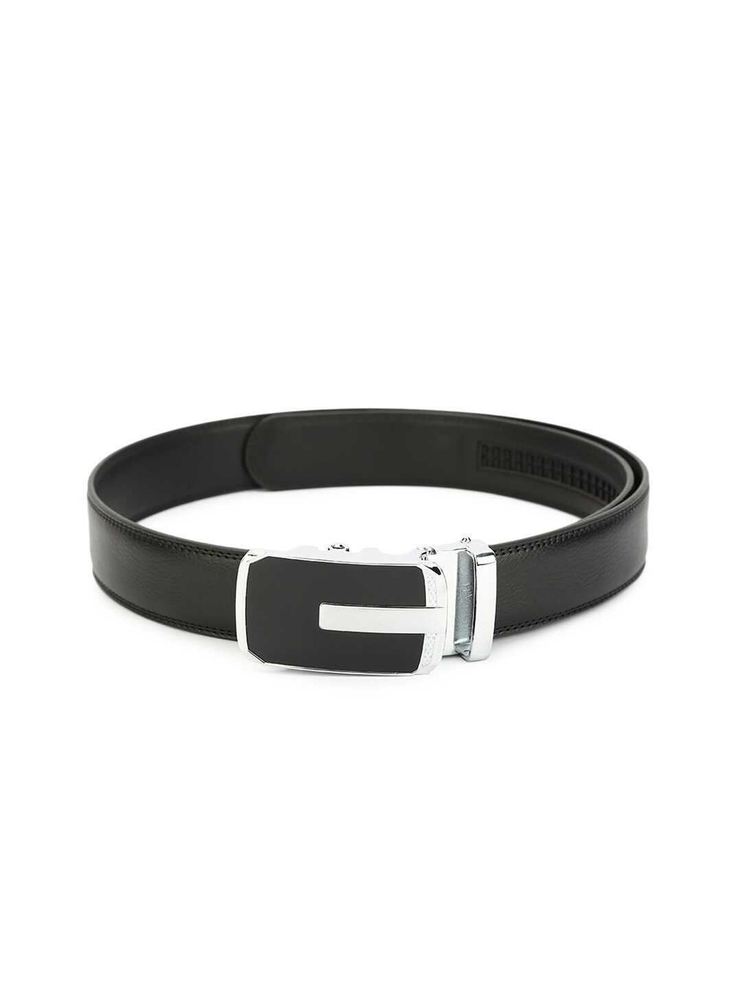 

Pacific Gold Men Leather Formal Belt, Black