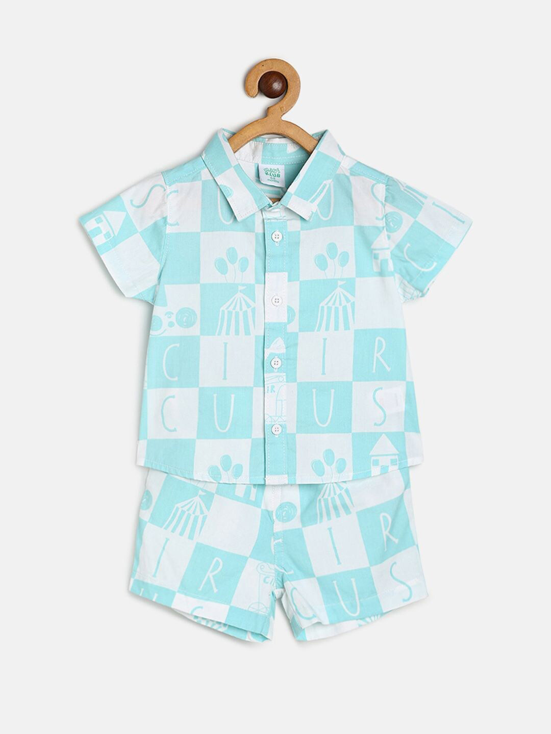 

MINI KLUB Boys Printed Shirt With Shorts, Blue