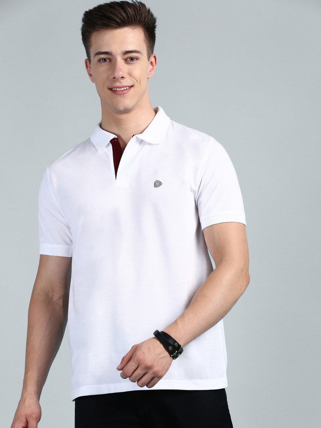 

Lux Cozi Polo Collar Pure Cotton T-shirt, White