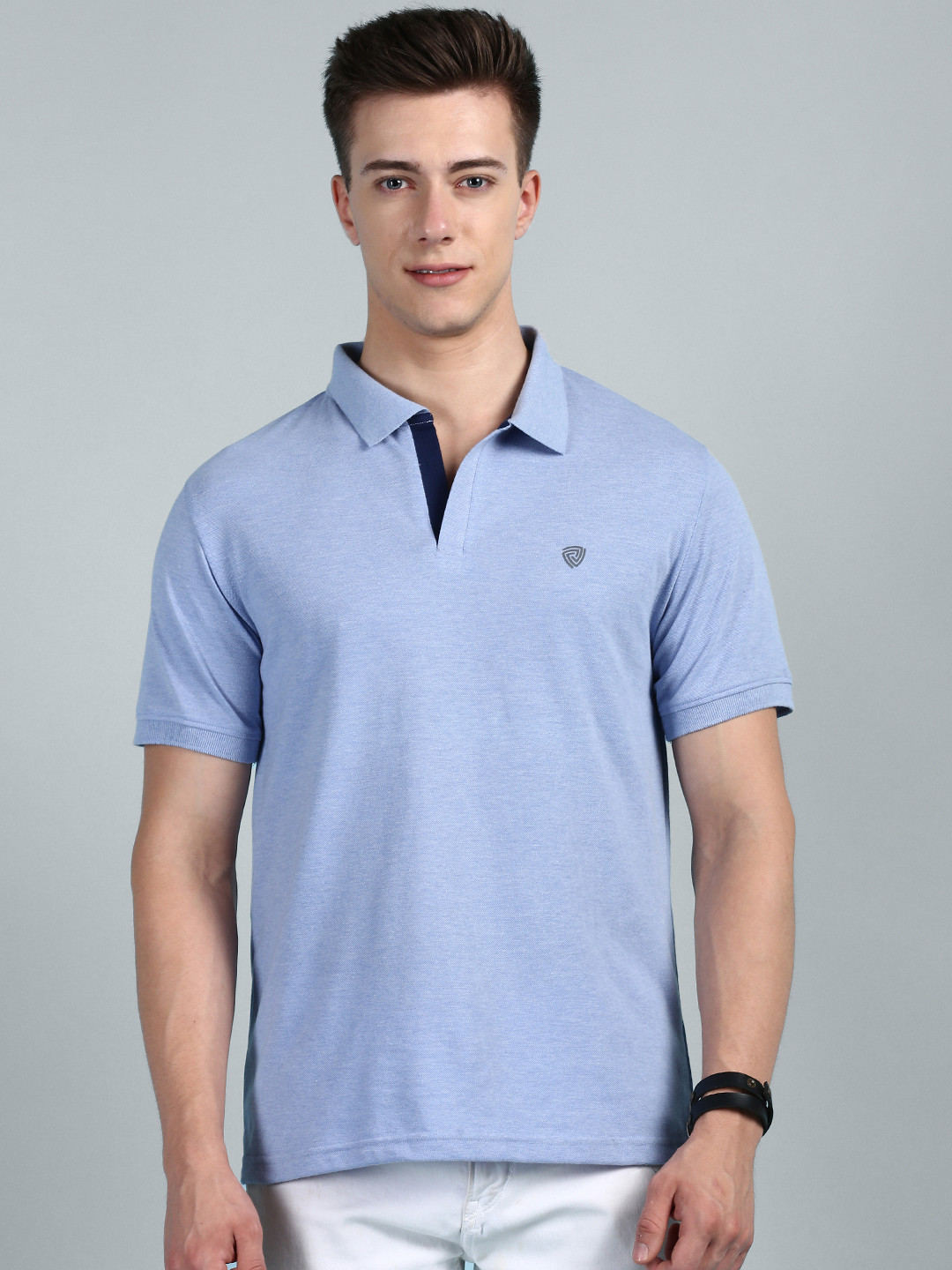 

Lux Cozi Polo Collar Cotton T-Shirt, Blue