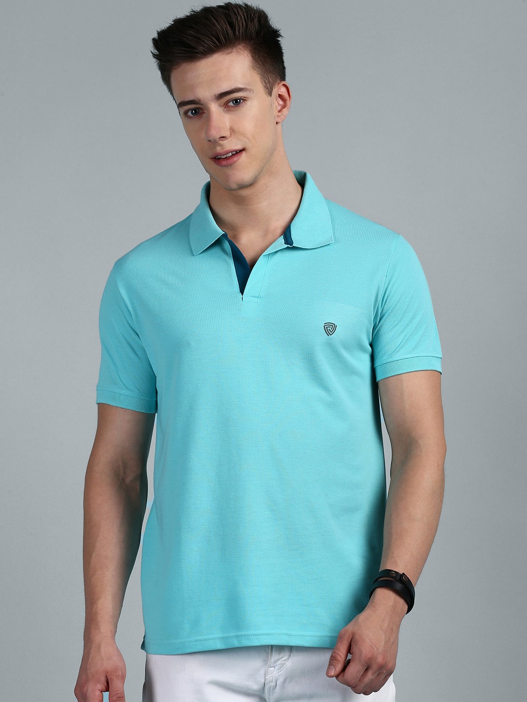 

Lux Cozi Polo Collar Pure Cotton T-shirt, Turquoise blue