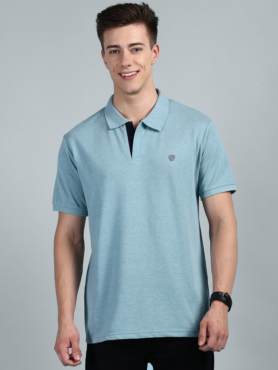 

Lux Cozi Polo Collar Cotton T-Shirt, Blue