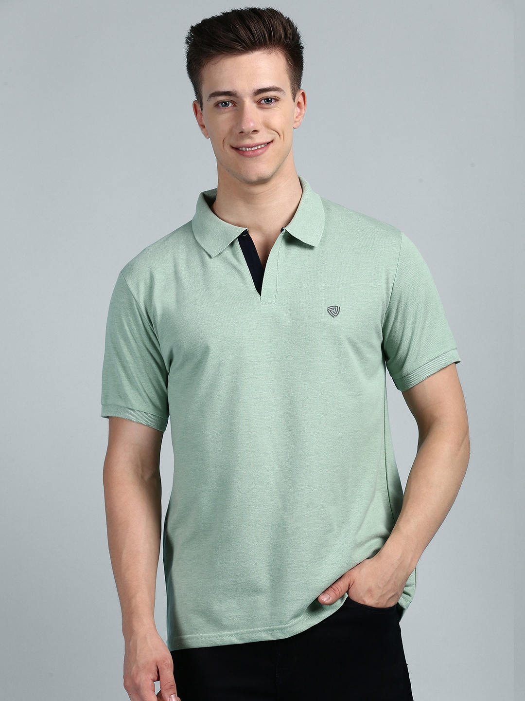 

Lux Cozi Polo Collar Cotton T-Shirt, Green