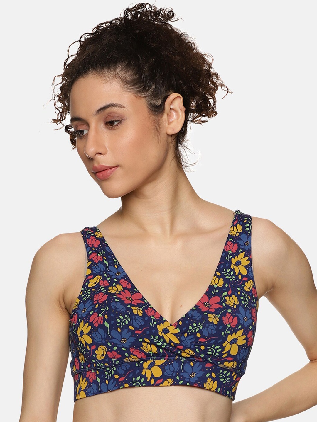 

Tailor & Circus Floral Puresoft Anti-Bacterial Beechwood Modal Maternity Lounge Bra, Blue