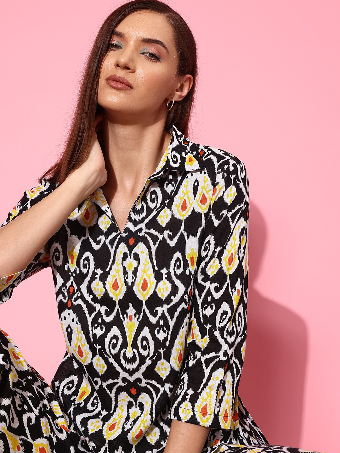 

all about you Women Printed Night suit, Black