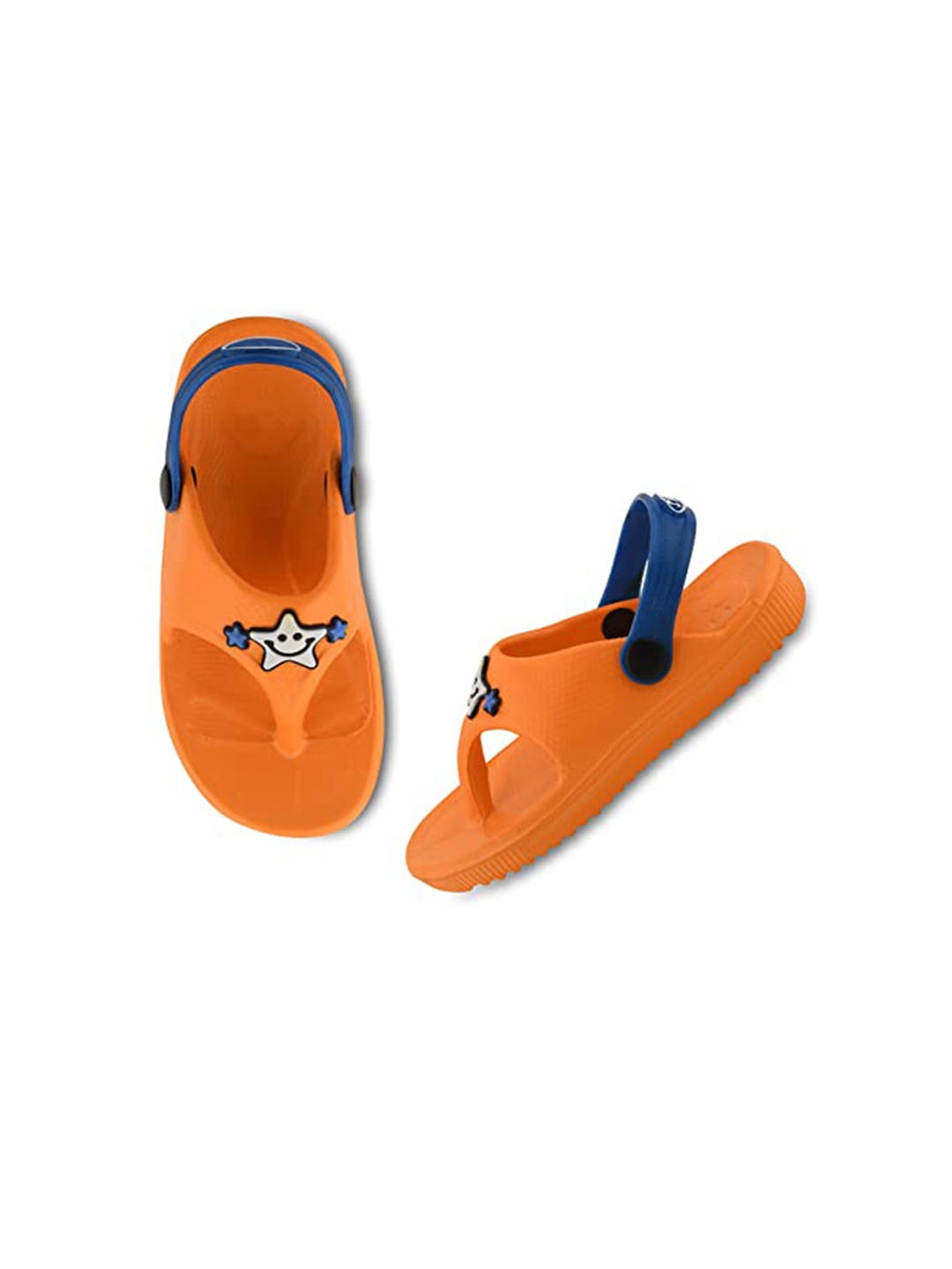 

Smartots Kids Star Applique Thong Flip-Flops, Orange