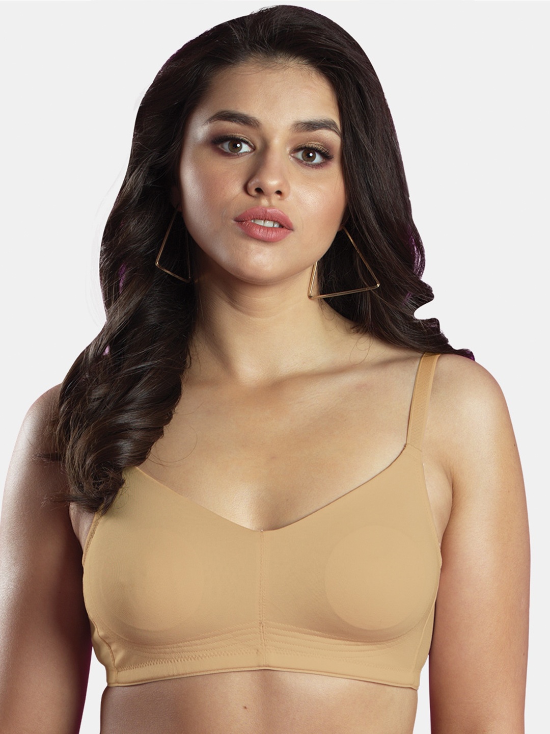 

Dazzle Seamless All Day Comfort Non-Wired Non-Padded Medium Coverage Cotton Everyday Bra, Nude