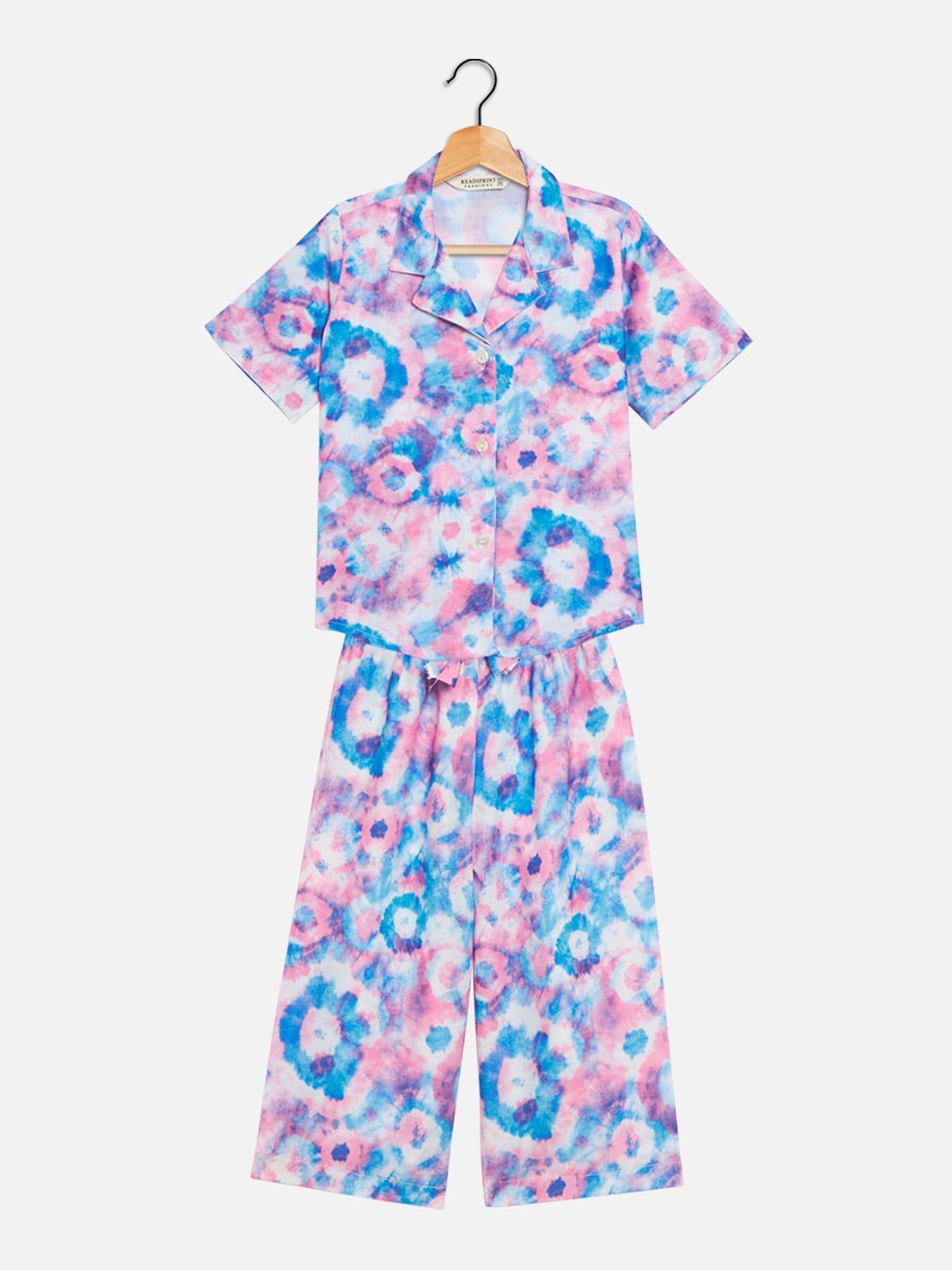 

Readiprint Fashions Girls Dyed Pure Cotton Shirt With Palazzos, Blue