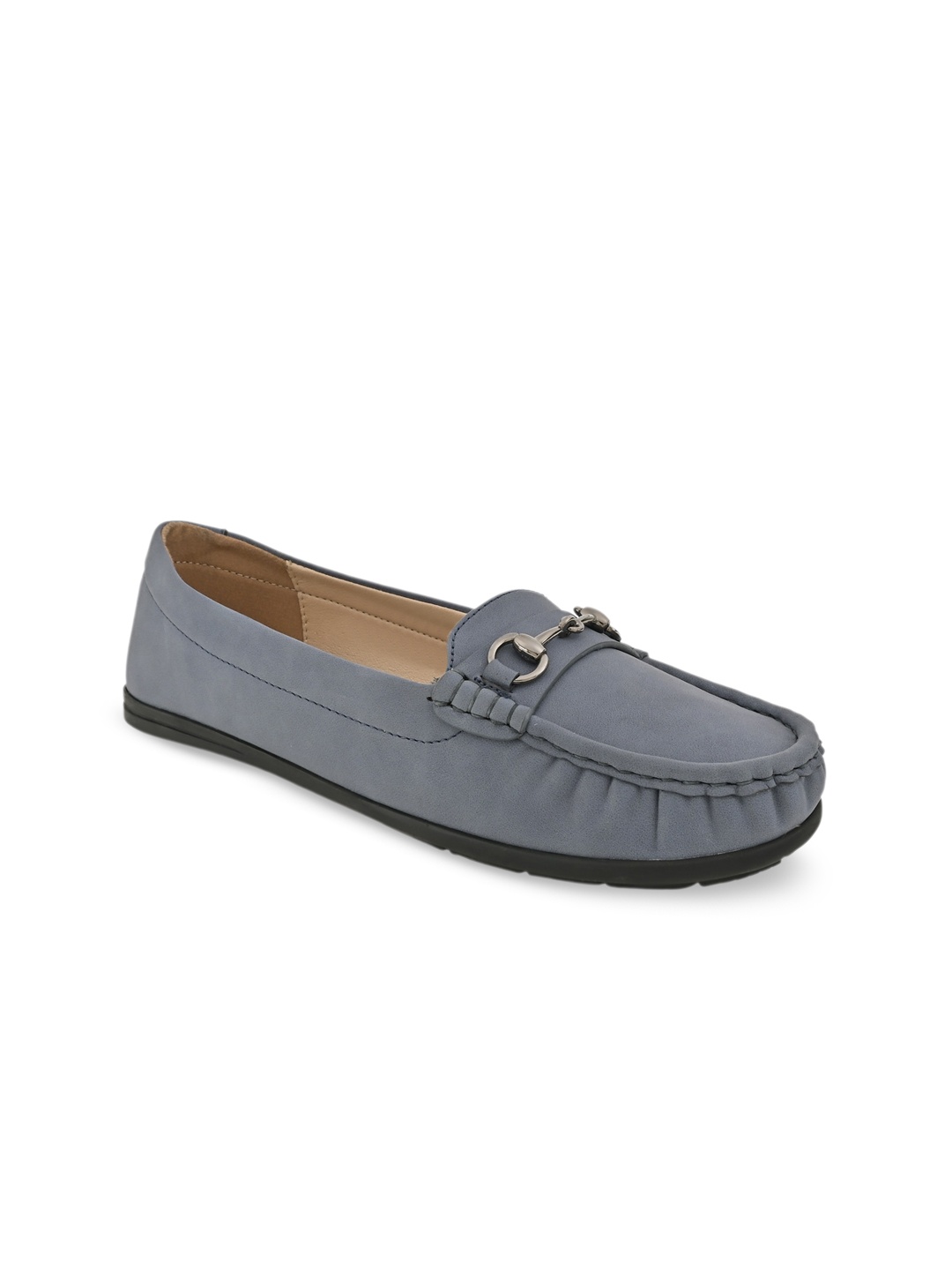 

Rocia Women Buckled Slip On Horsebit Loafers, Blue