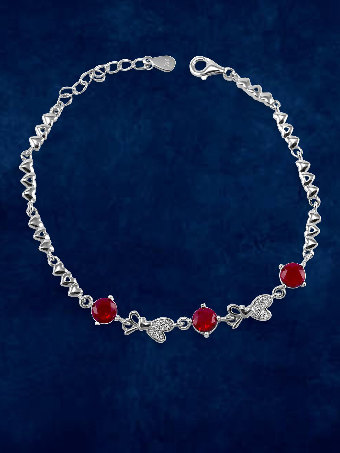 

Taraash Sterling Silver Cubic Zirconia Link Bracelet