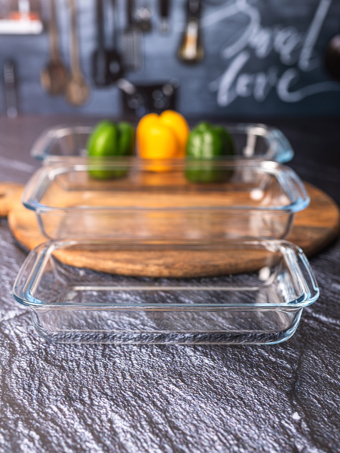 

GOODHOMES White 3 Pieces Rectangle Baking Trays