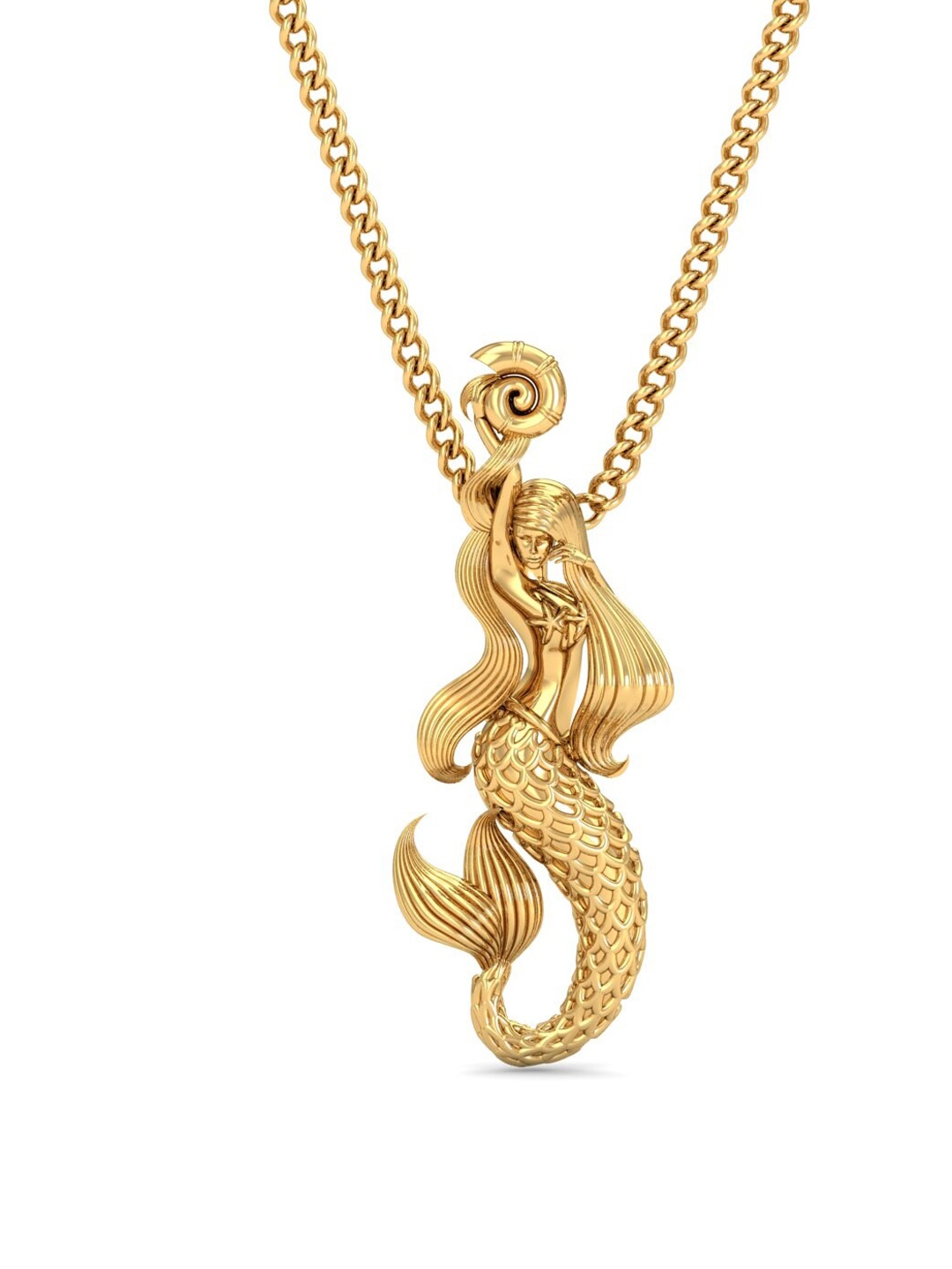 

KUBERBOX Mermaid 18KT Gold Pendant-5.03gm