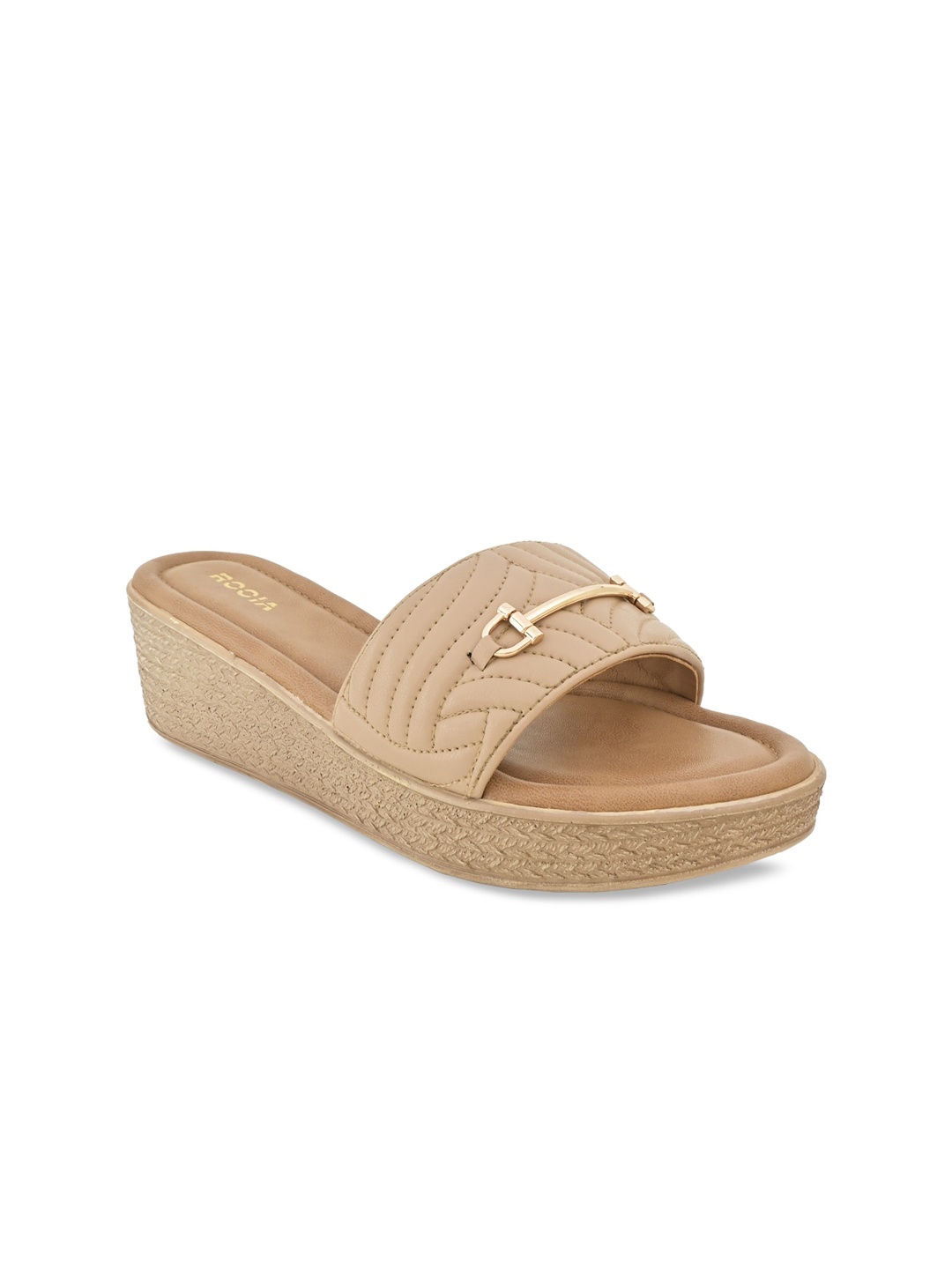 

Rocia Quilted Wedge Heels, Beige