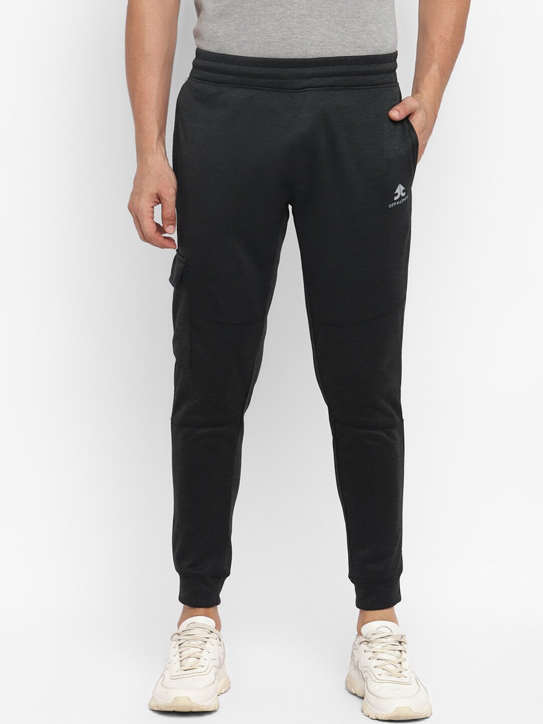 

OFF LIMITS Men Regular-Fit Mid-Rise Joggers, Black