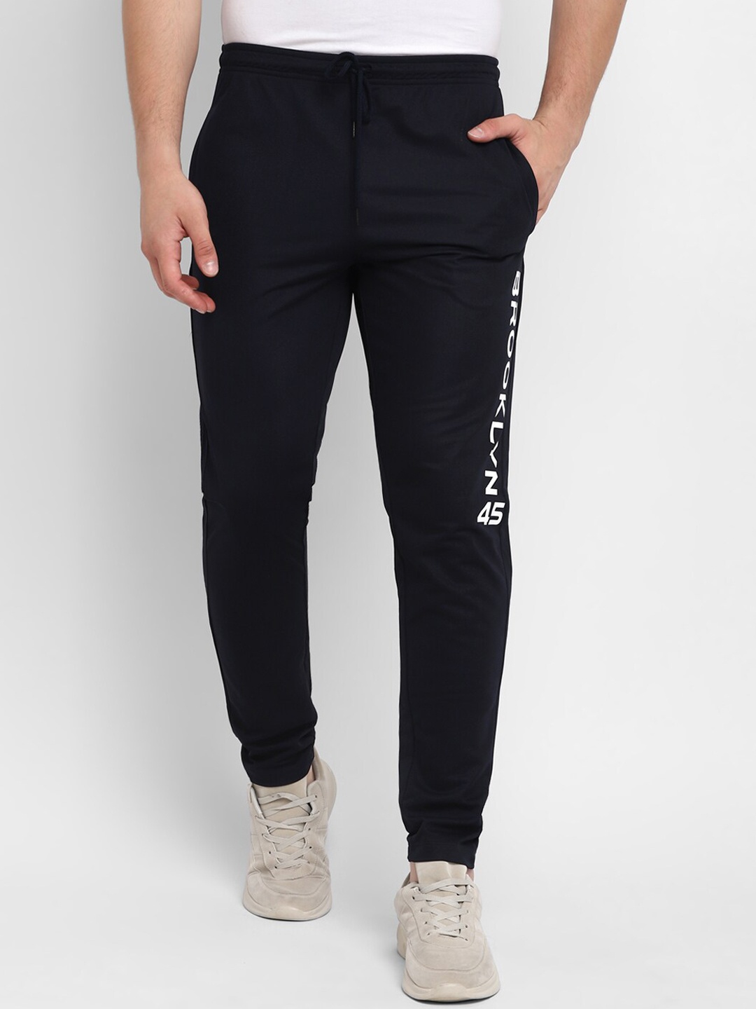 

OFF LIMITS Men Mid Rise Track Pants, Navy blue