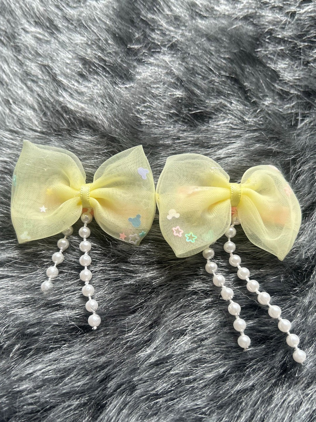 

LYTIX Girls Set of 2 Embellished Alligator Hair Clip, Yellow