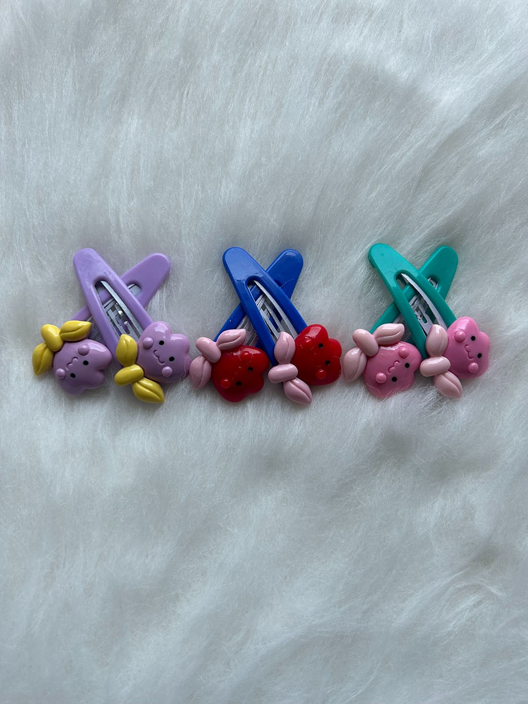 

LYTIX Girls Set of 6 Tic Tac Hair Clip, Purple