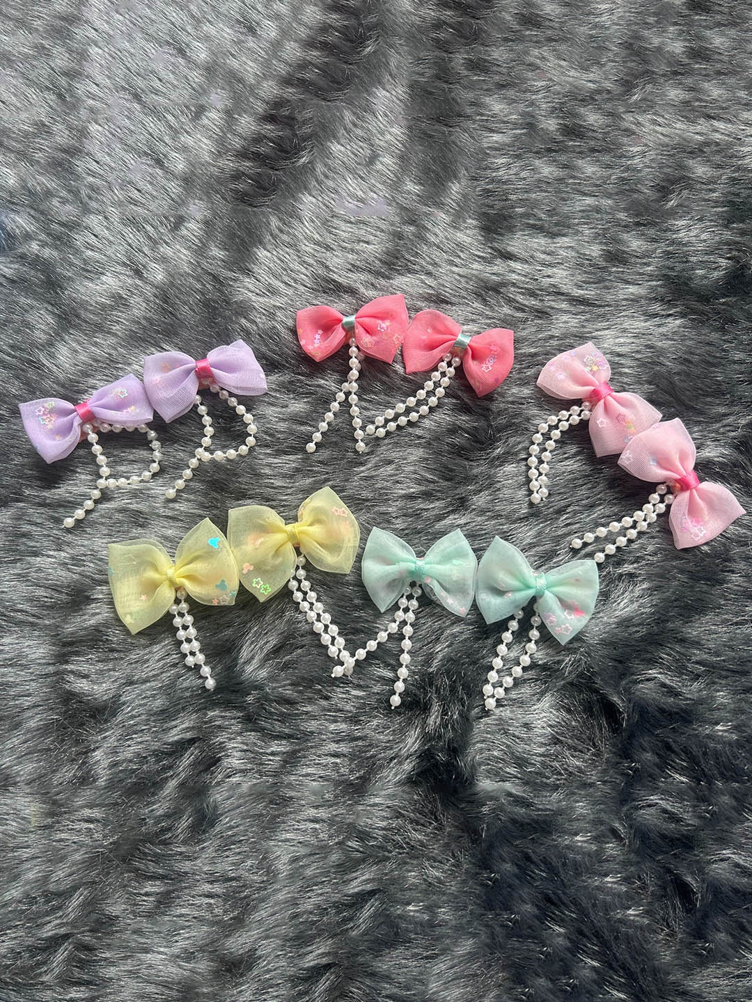 

LYTIX Girls Set Of10 Bow-Shaped Alligator Hair Clips, Purple