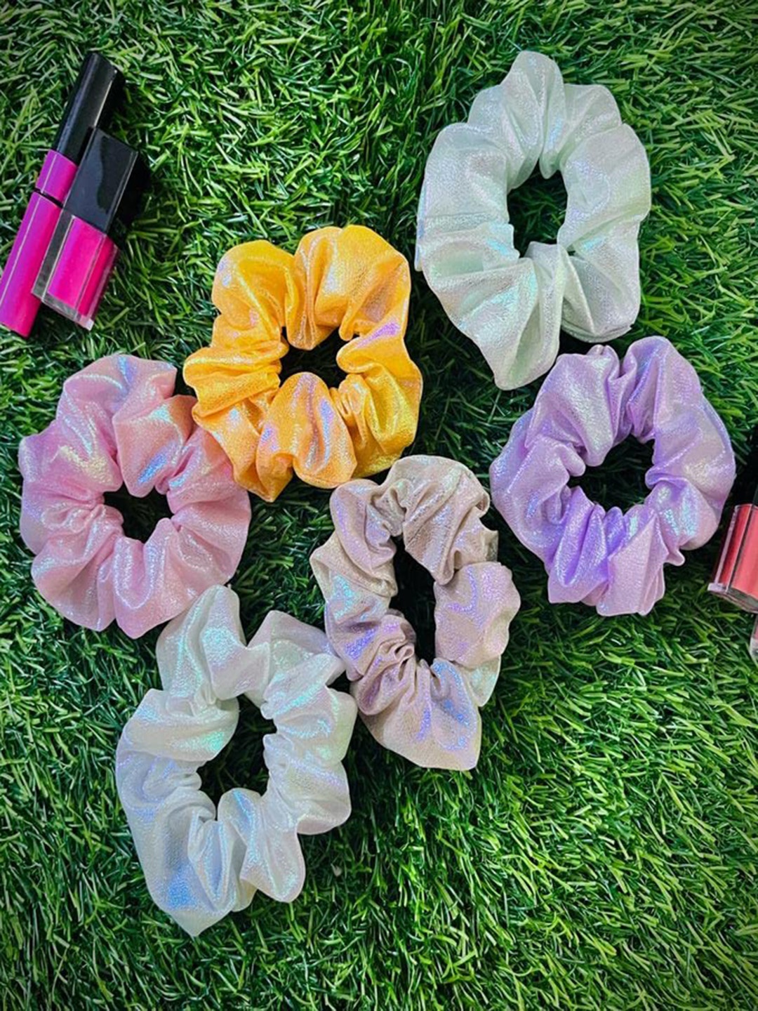 

LYTIX Girls Set of 6 Ponytail Holders, Pink