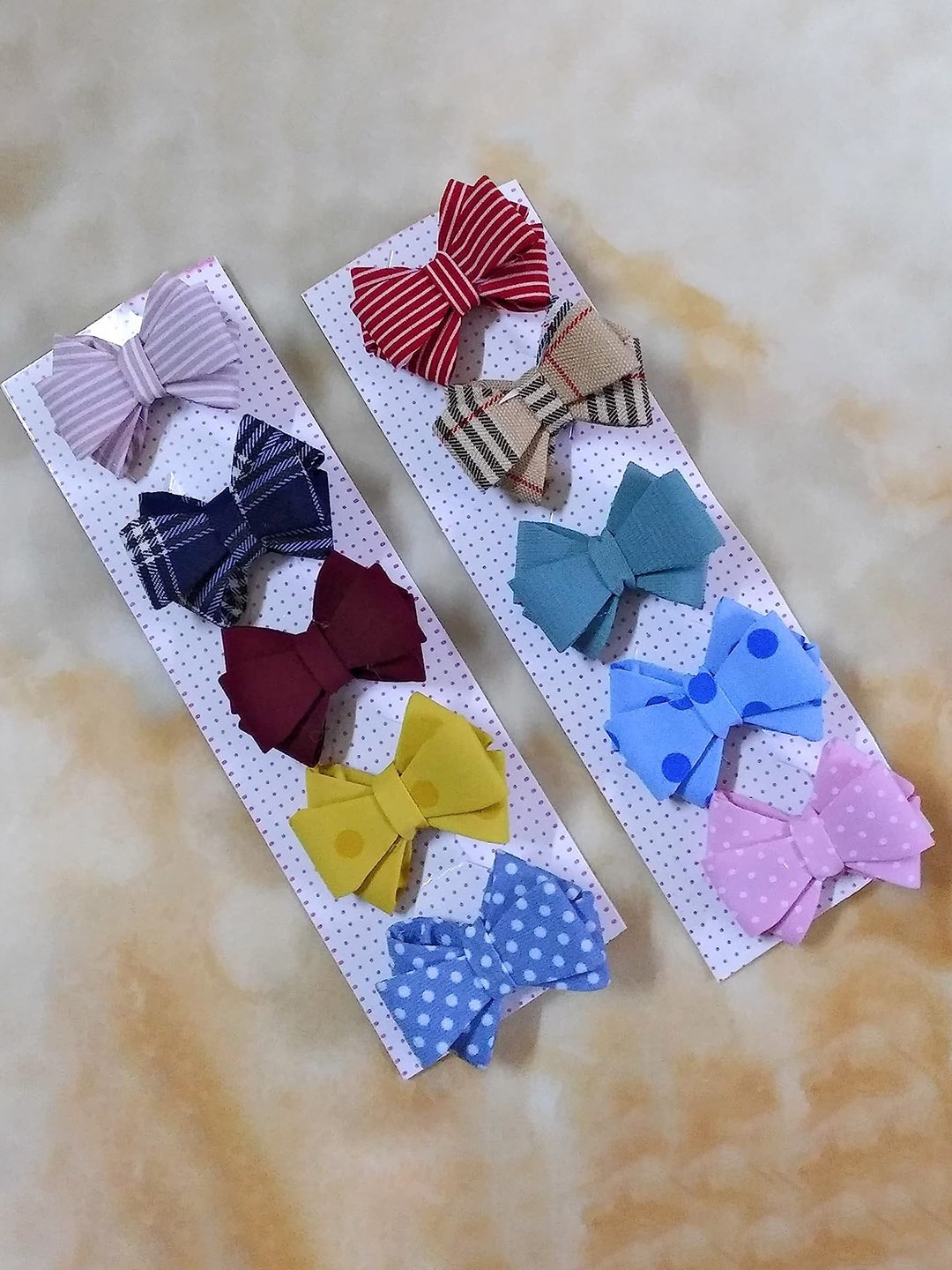 

LYTIX Girls Set Of 10 Bow-Shaped Alligator Hair Clip, Maroon