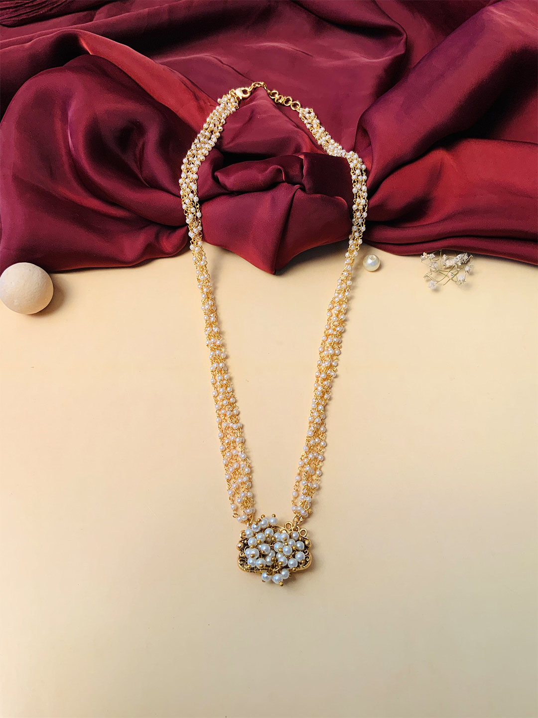 

ABDESIGNS Gold-Plated Beaded Necklace