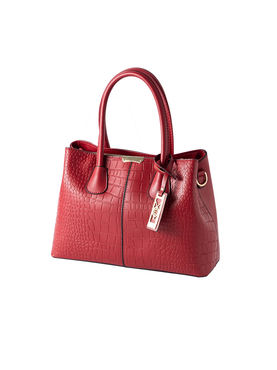

Sasimo Textured Structured Handheld Bag, Red