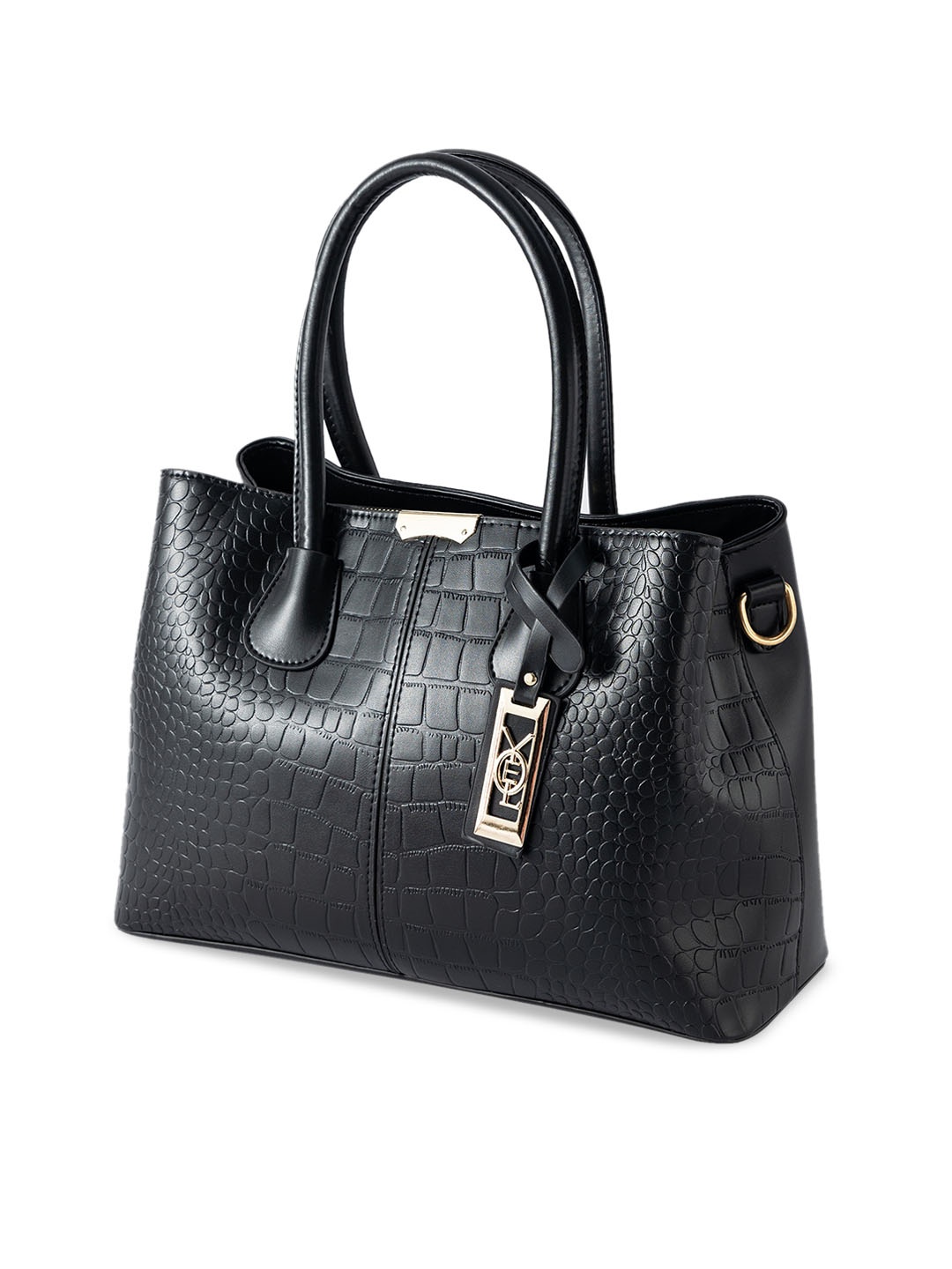 

Sasimo Textured Structured Handheld Bag, Black