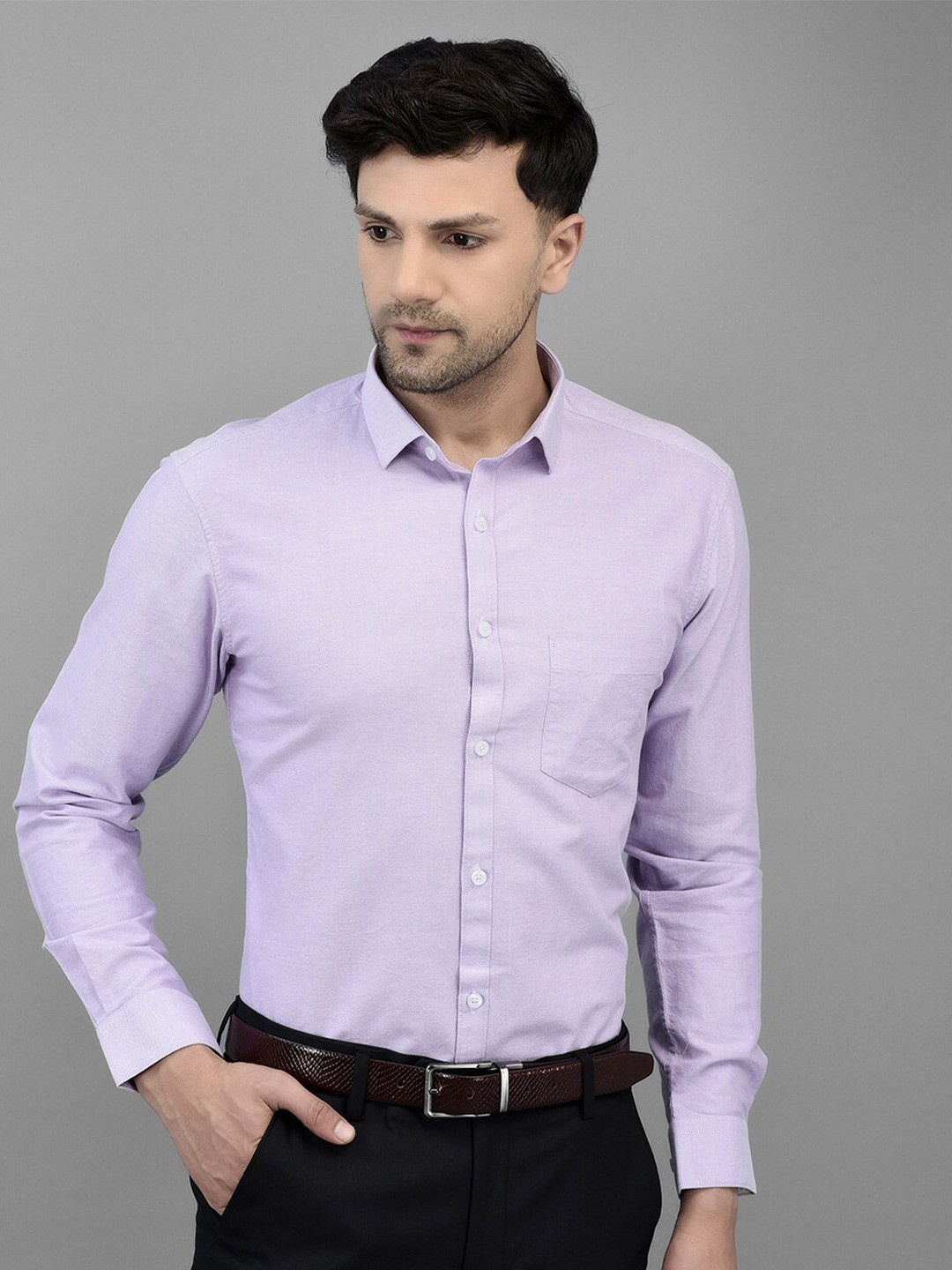 

Canary London Smart Slim Fit Oxford Cotton Formal Shirt, Mauve
