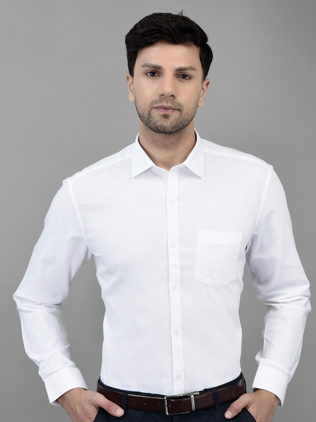 

Canary London Smart Spread Collar Cotton Formal Shirt, White