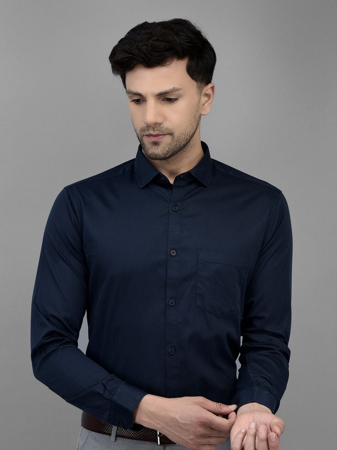 

Canary London Smart Spread Collar Slim Fit Formal Shirt, Navy blue