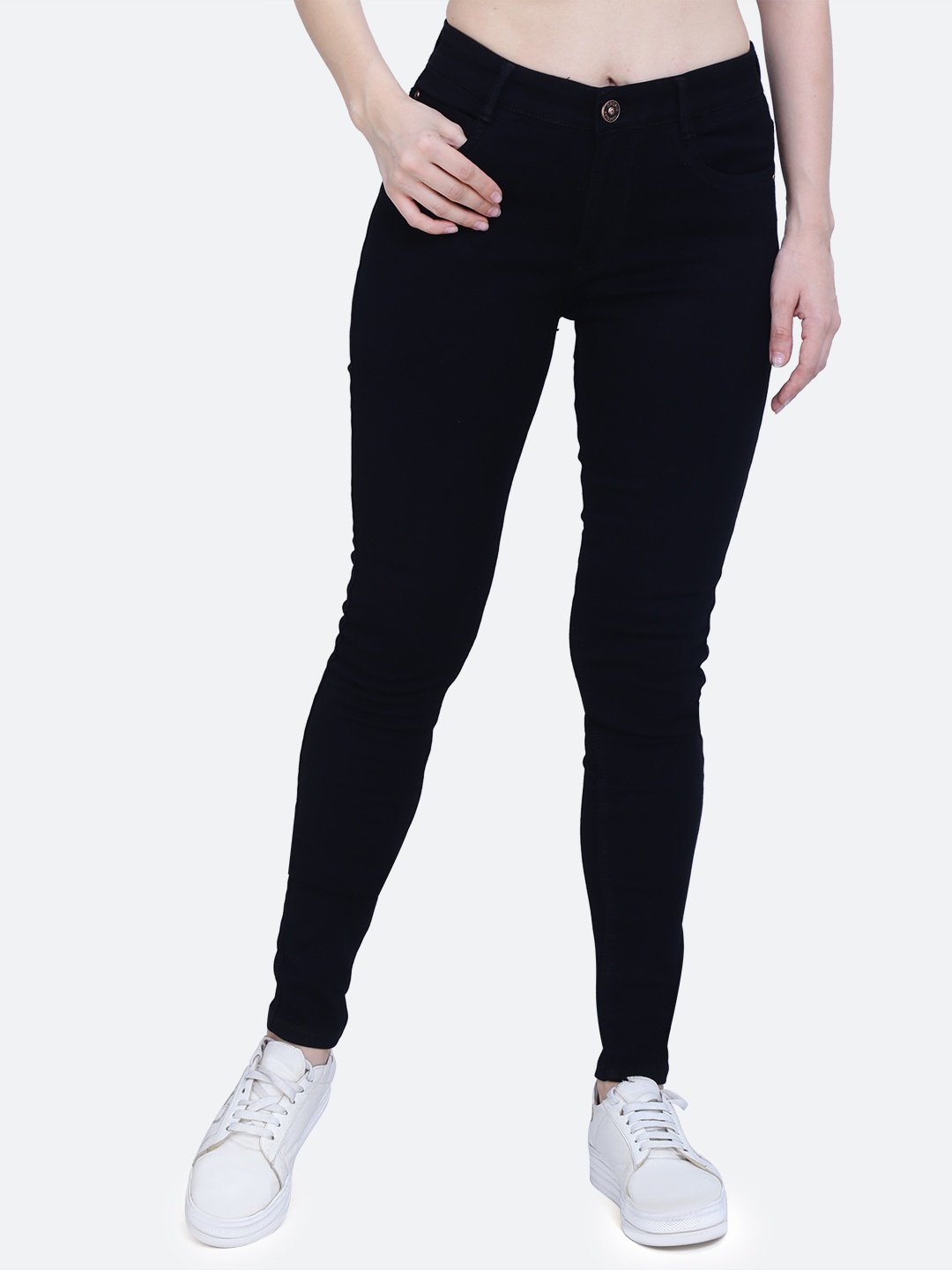 

FCK-3 Women Black Comfort High-Rise Stretchable Jeans