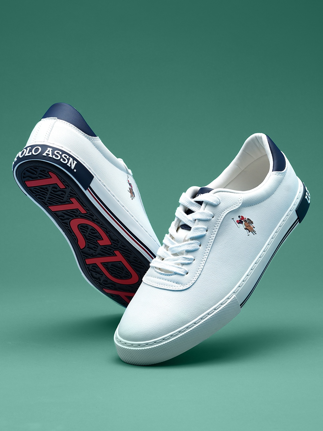 

U.S. Polo Assn. Men Lace-Up Sneakers, Off white