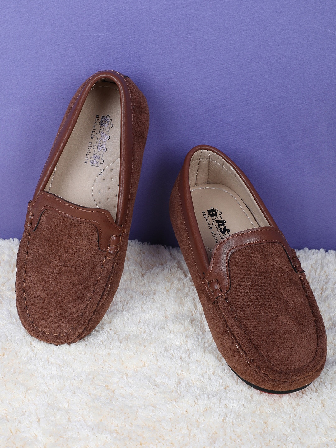 

Baby Moo Boys Comfort Insole Suede Penny Loafers, Tan