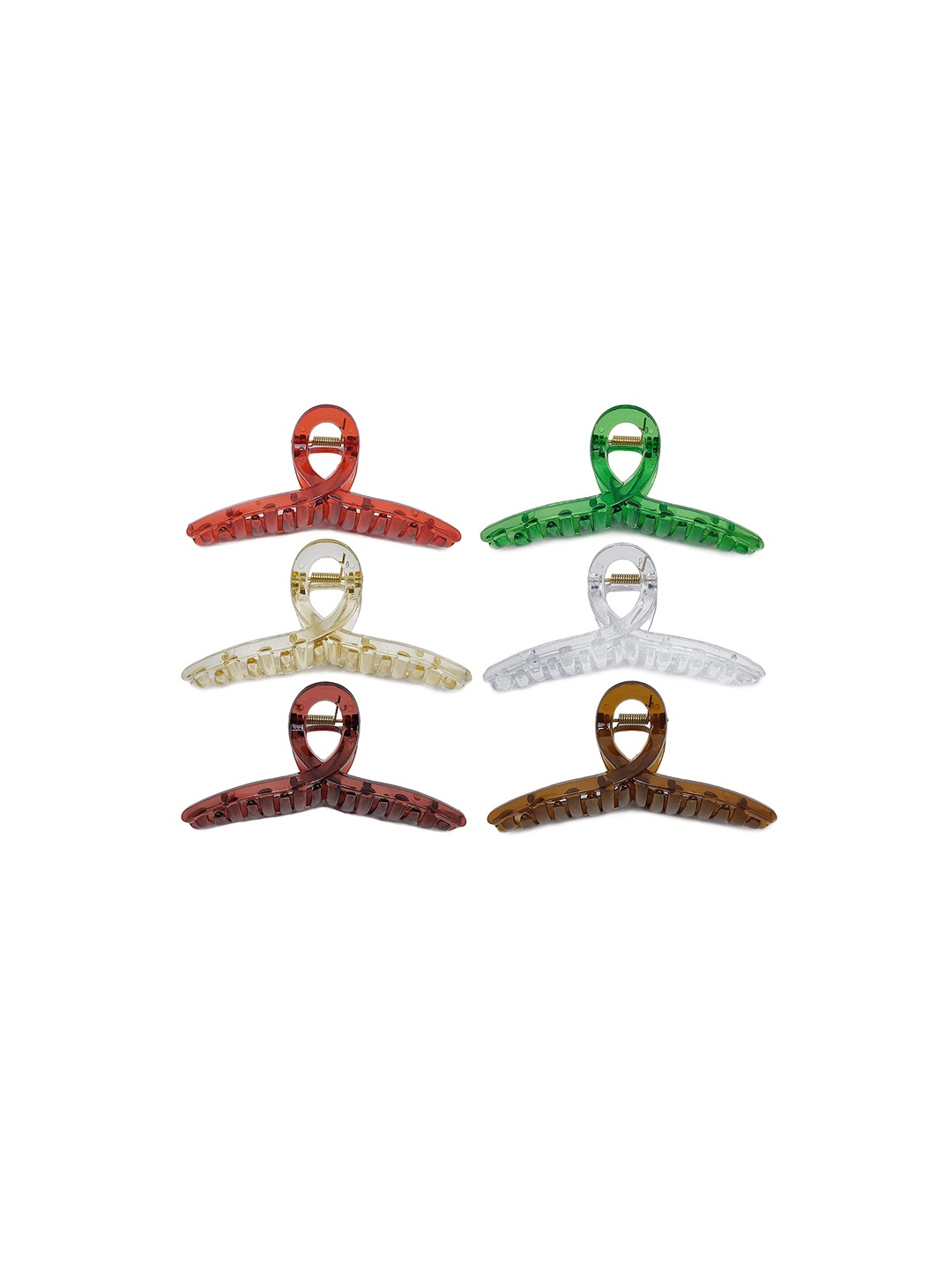 

CHRONEX Set of 6 Claw Clip, Brown