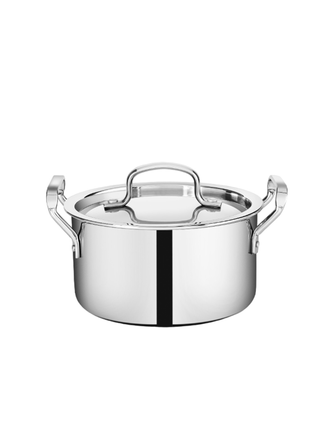 

Bergner Tripro Tri-Ply Cook Induction Bottom and Serve 28cm (7L) Casserole with Steel Lid, Silver